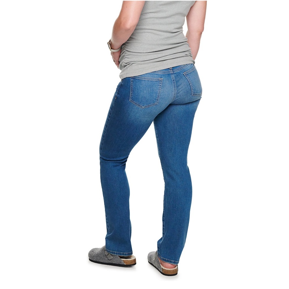 NWT Sonoma Maternity Over-The-Belly Bootcut Jeans Blue Size  10, 16